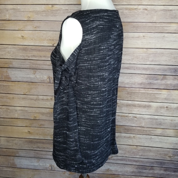 Rag & Bone Cold Shoulder 3/4 Sleeve Charcoal Top - Picture 4 of 6
